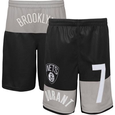 Outerstuff Youth Kevin Durant Black Brooklyn Nets Pandemonium Name & Number Shorts