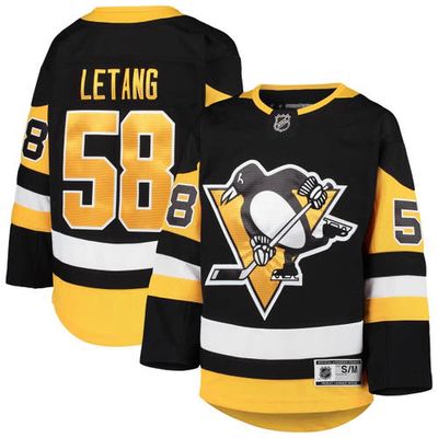 Outerstuff Youth Kris Letang Black Pittsburgh Penguins Premier Player Jersey