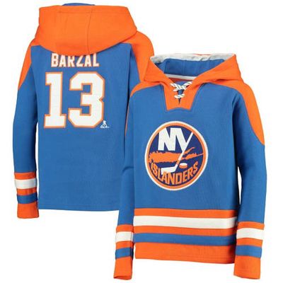 Outerstuff Youth Mathew Barzal Royal New York Islanders Ageless Must-Have V-Neck Name & Number Pullover Hoodie