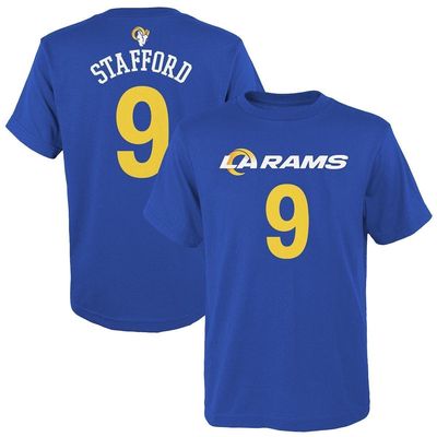 Outerstuff Youth Matthew Stafford Royal Los Angeles Rams Mainliner Name & Number T-Shirt