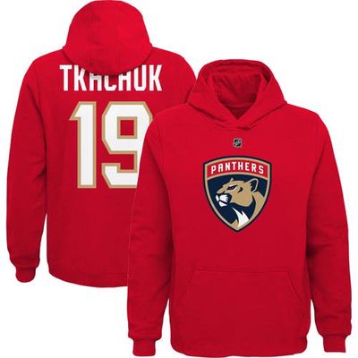 Outerstuff Youth Matthew Tkachuk Red Florida Panthers Player Name & Number Hoodie
