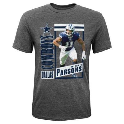 Outerstuff Youth Micah Parsons Heather Gray Dallas Cowboys Player Graphic T-Shirt