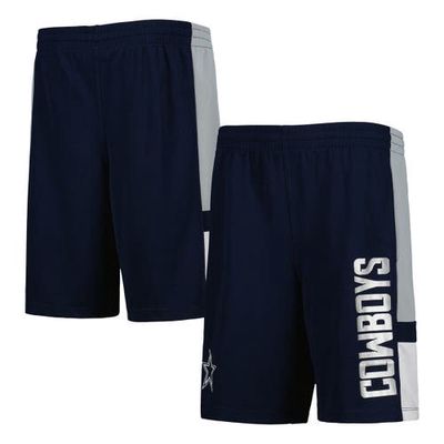 Outerstuff Youth Navy Dallas Cowboys Lateral Mesh Performance Shorts