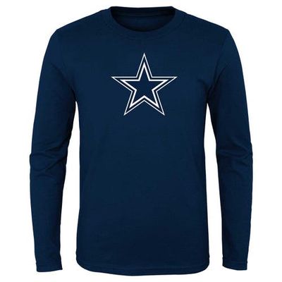 Outerstuff Youth Navy Dallas Cowboys Primary Logo Long Sleeve T-Shirt