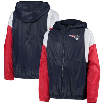 Outerstuff Youth Navy New England Patriots Two Man Rush Full-Zip Windbreaker Jacket