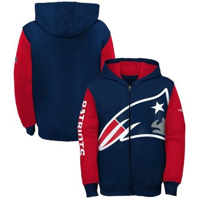 Outerstuff Youth Navy/Red New England Patriots Poster Board Full-Zip Hoodie