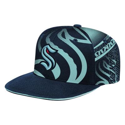 Outerstuff Youth Navy Seattle Kraken Impact Fashion Snapback Hat
