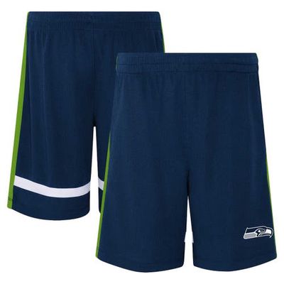 Outerstuff Youth Navy Seattle Seahawks 50 Yard Dash Mesh Shorts