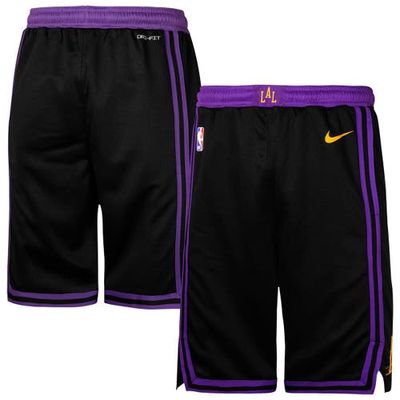 Outerstuff Youth Nike Black Los Angeles Lakers 2023/24 City Edition Swingman Performance Shorts