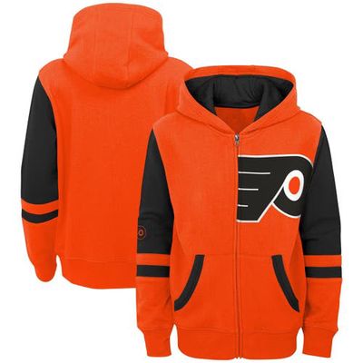 Outerstuff Youth Orange Philadelphia Flyers Face Off Color Block Full-Zip Hoodie