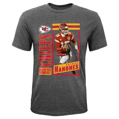 Outerstuff Youth Patrick Mahomes Heather Gray Kansas City Chiefs Player Graphic T-Shirt
