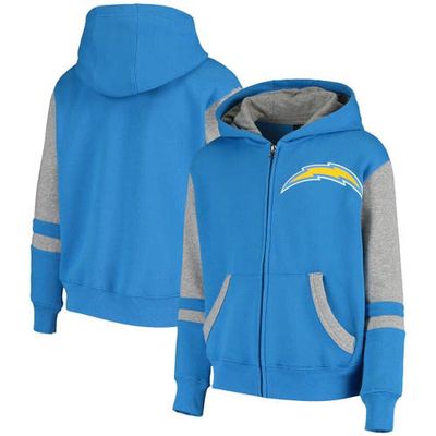 Outerstuff Youth Powder Blue Los Angeles Chargers Stadium Full-Zip Hoodie