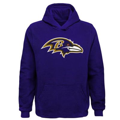Outerstuff Youth Purple Baltimore Ravens Team Logo Pullover Hoodie
