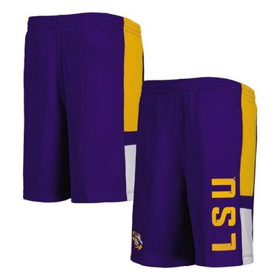 Outerstuff Youth Purple LSU Tigers Lateral Mesh Performance Shorts