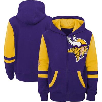 Outerstuff Youth Purple Minnesota Vikings Colorblock Full-Zip Hoodie