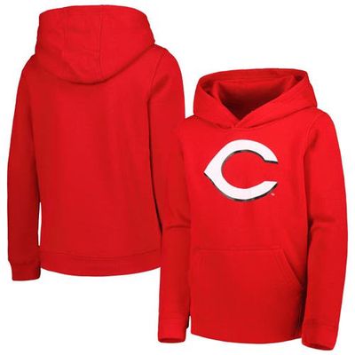 Outerstuff Youth Red Cincinnati Reds Team Primary Logo Pullover Hoodie