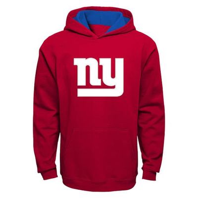 Outerstuff Youth Red New York Giants Fan Gear Prime Pullover Hoodie