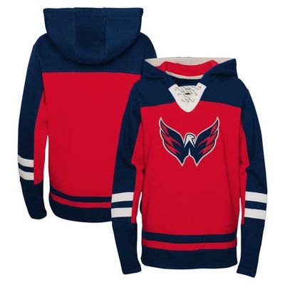Outerstuff Youth Red Washington Capitals Ageless Revisited Lace-Up V-Neck Pullover Hoodie