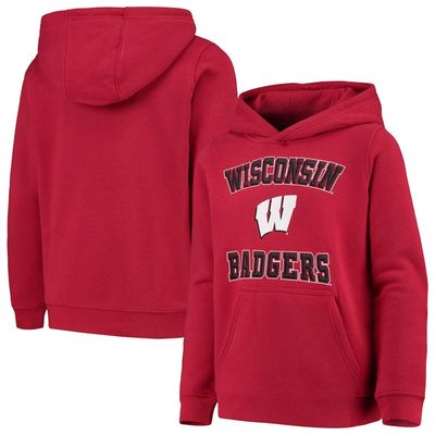 Outerstuff Youth Red Wisconsin Badgers Big Bevel Pullover Hoodie