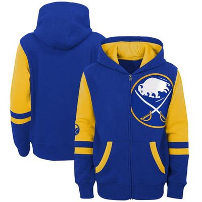 Outerstuff Youth Royal Buffalo Sabres Face Off Color Block Full-Zip Hoodie