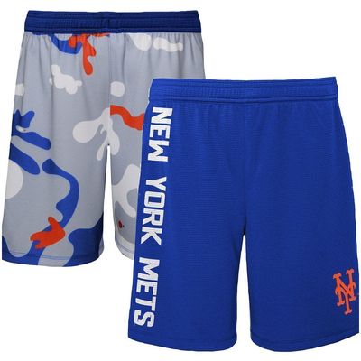 Outerstuff Youth Royal New York Mets Camo Newsies Active Shorts