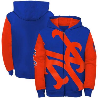 Outerstuff Youth Royal New York Mets Poster Board Full-Zip Hoodie