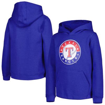 Outerstuff Youth Royal Texas Rangers Team Primary Logo Pullover Hoodie