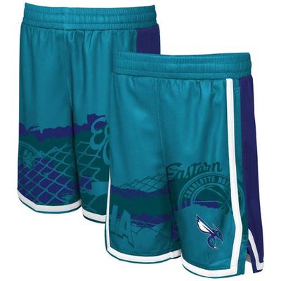 Outerstuff Youth Teal Charlotte Hornets Fade Away Shorts
