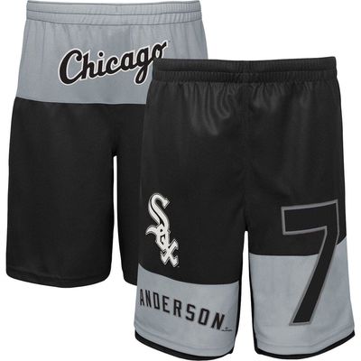 Outerstuff Youth Tim Anderson Black Chicago White Sox Pandemonium Name & Number Shorts