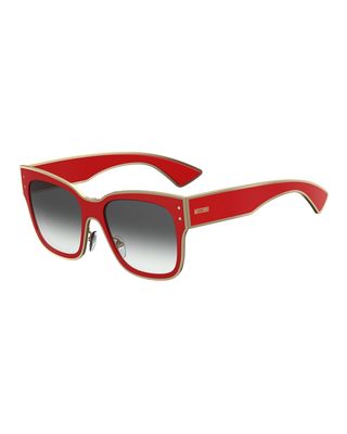 Outlined Rounded Square Plastic Sunglasses