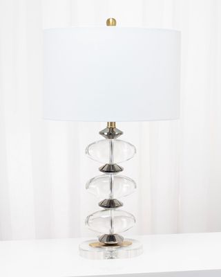 Oval Crystal Table Lamp