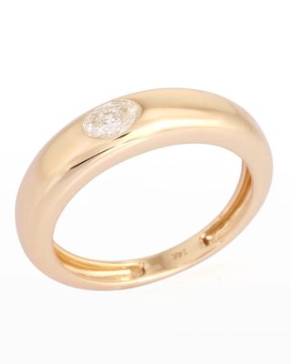 Oval Diamond Ring, Size 7