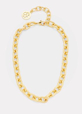 Oval Link Necklace with Lobster Clasp