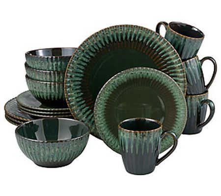 Over & Back Cashel 16-Piece Reactive Dinnerware Set