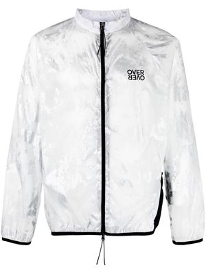 OVER OVER foil-print lightweight track jacket - White