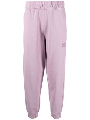 OVER OVER logo-print cotton track pant - Purple