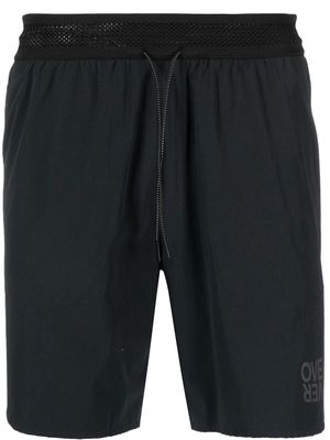 OVER OVER logo-print gym shorts - Black