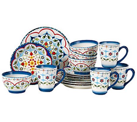 overandback Villa 16-Piece Dinnerware Set