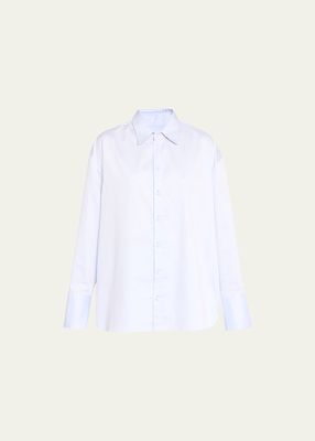 Oversized Classic Button-Front Shirt
