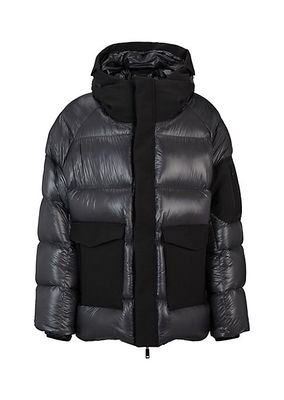 Oversized-Fit Water-Repellent Jacket In Mixed Materials