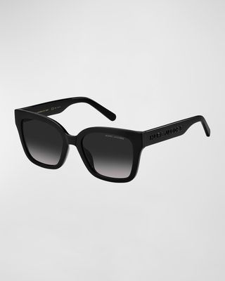 Oversized Logo Square Acetate Sunglasses