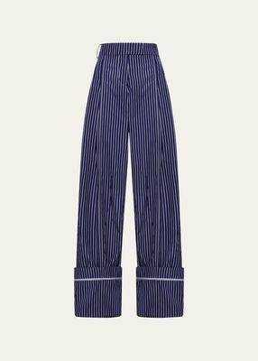 Oversized Pinstripe Tailoring Pants