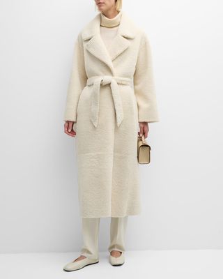 Oversized Reversible Shearling Trench Coat