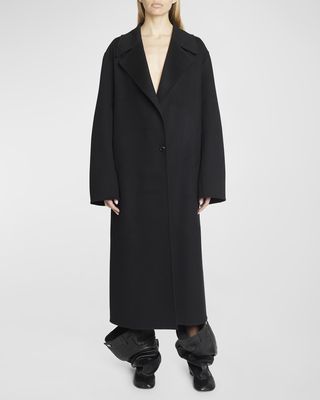 Oversized Single-Breasted Wool-Cashmere Coat