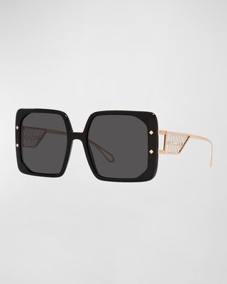 Oversized Square Acetate Sunglasses