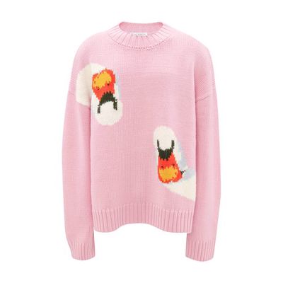 Oversized swan crewneck jumper