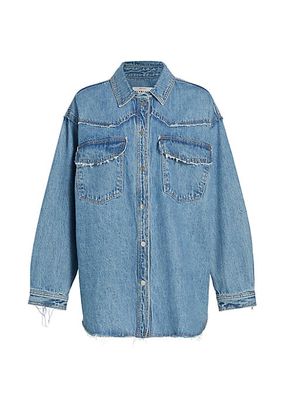 Oversized Western Denim Shirt