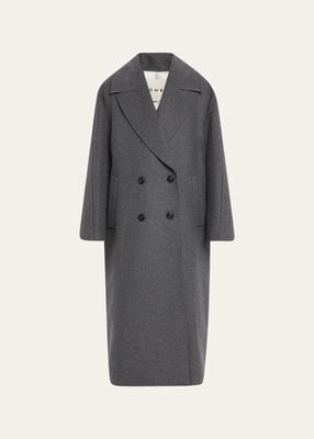 Oversized Wool Double-Breasted Coat