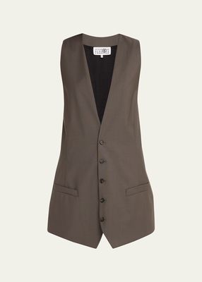 Oversized Wool Suiting Vest