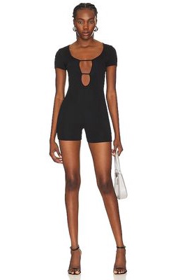 OW Collection Val Romper in Black